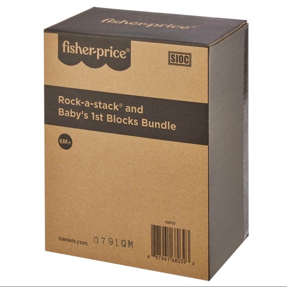 Fisher-Price FWP37 Rock-a-Stack & Baby's 1st Blocks Bundle, *Factory Sealed* - Picture 3 of 3